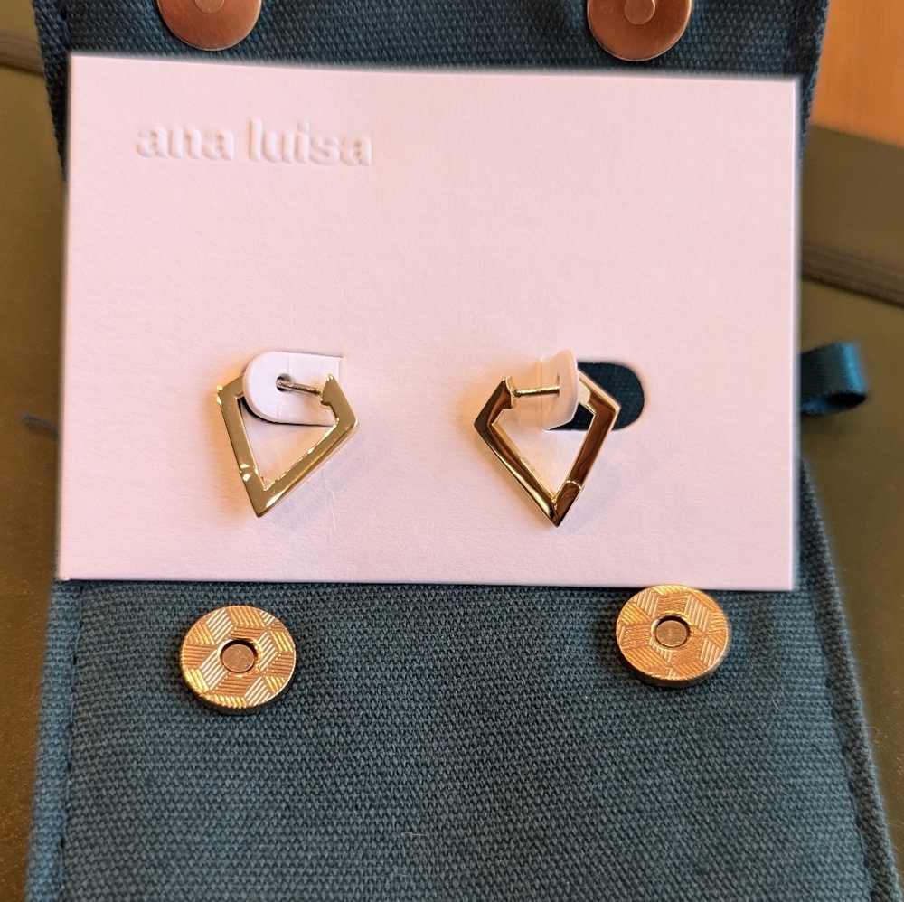Ana Luisa Jana Geometric Earrings, 14k Gold